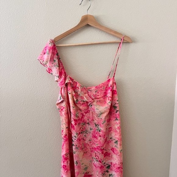 Astr Pink Floral Midi Dress - Picture 3 of 7